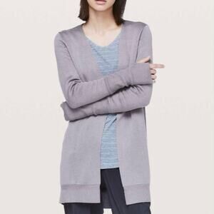Womens Lululemon City Street Cardigan Light Purple Size 6 EUC!